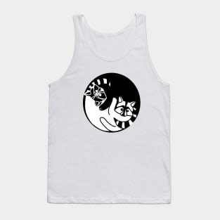 Racoon Yin Yang Symbol Animal Style, Love Raccoons Tank Top